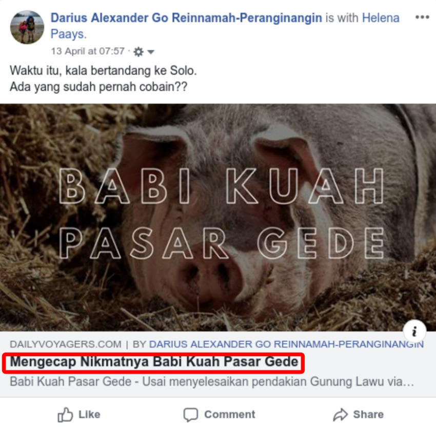 Judul yang (mungkin) dianggap tidak sesuai dengan aturan Google